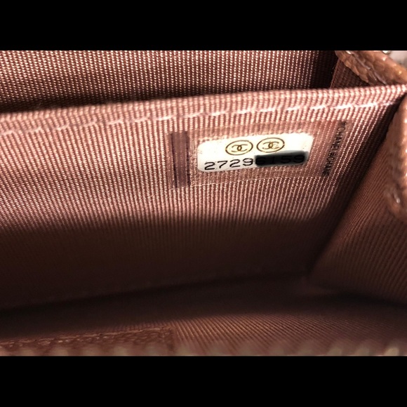 Chanel Iridescent Rose Gold Zip Wallet Card Holder - Picture 12 of 13